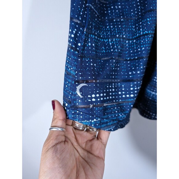 Zyia EUC Active Racerback Tank Top Womens Size Small Teal Striped Polka Dot - Picture 3 of 6